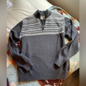 Men’s Half zip Nordic style original weatherproof vintage sweater size Xl